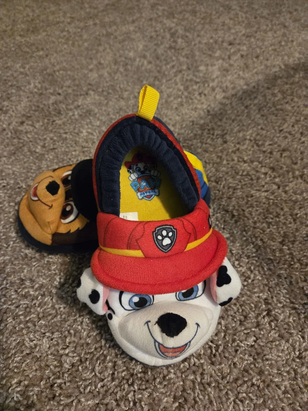 Paw Patrol Character Plush Kids One-Piece Slippers - Blue & Red